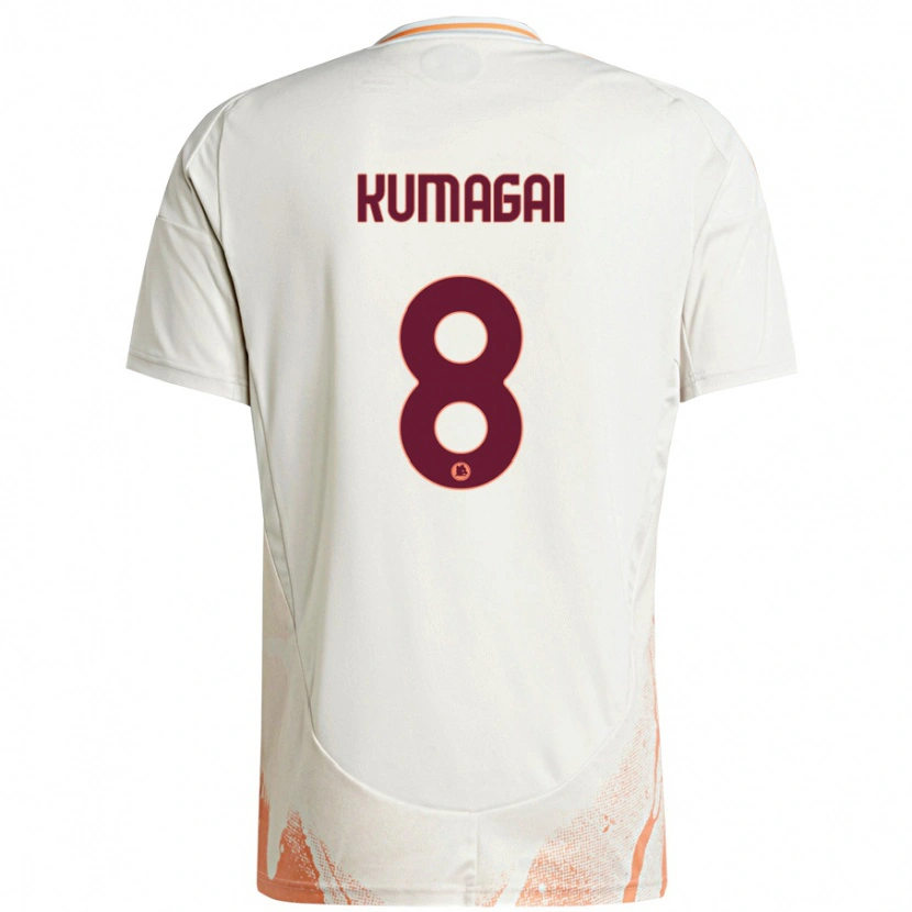 Danxen Heren Saki Kumagai #8 Crème Wit Oranje Uitshirt Uittenue 2024/25 T-Shirt