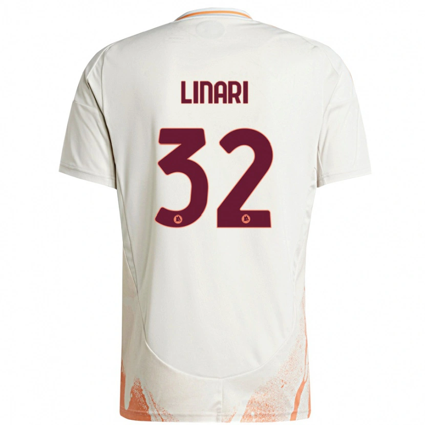 Danxen Heren Elena Linari #32 Crème Wit Oranje Uitshirt Uittenue 2024/25 T-Shirt