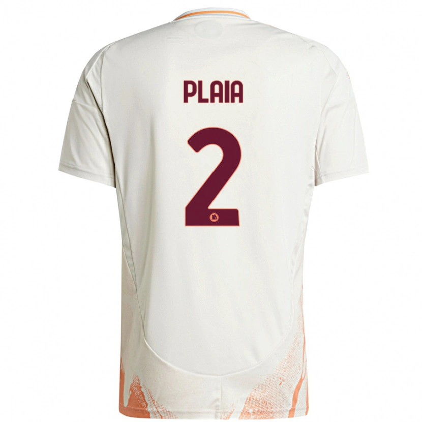 Danxen Heren Matteo Plaia #2 Crème Wit Oranje Uitshirt Uittenue 2024/25 T-Shirt