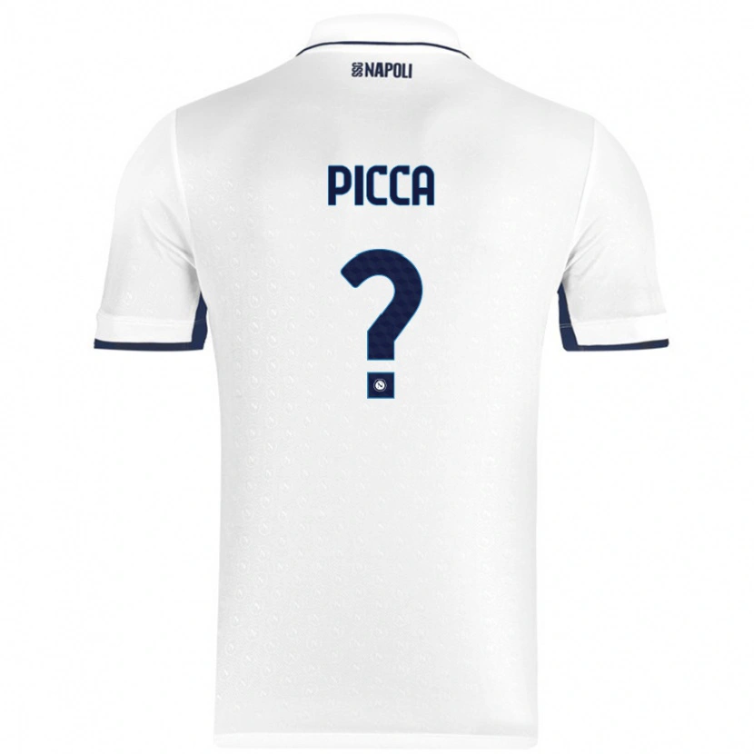 Danxen Heren Luigi Picca #0 Wit Koningsblauw Uitshirt Uittenue 2024/25 T-Shirt