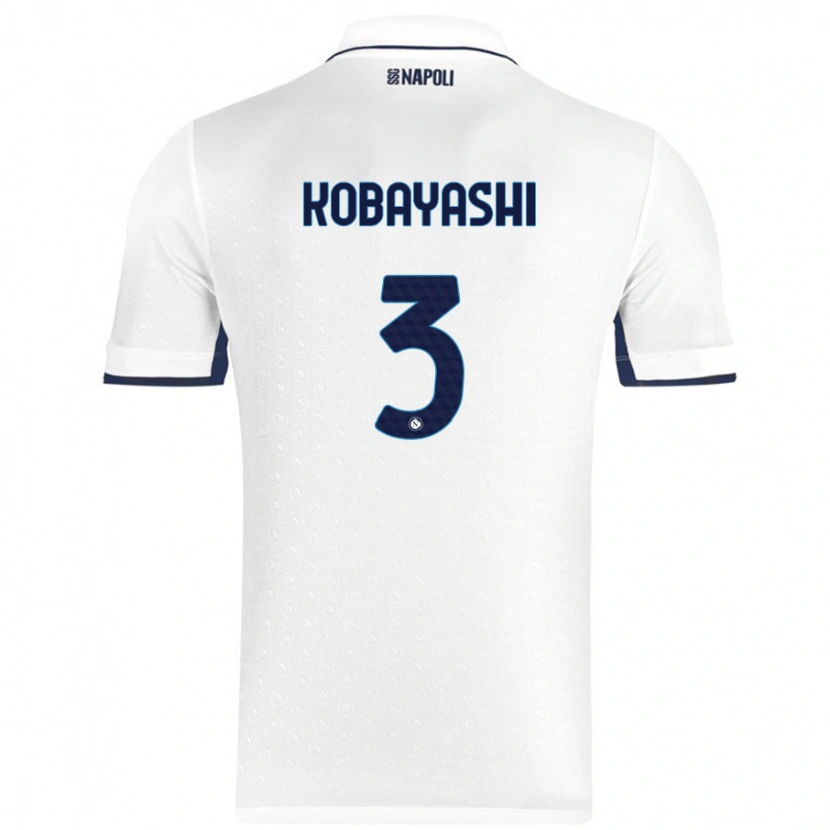 Danxen Heren Miharu Kobayashi #3 Wit Koningsblauw Uitshirt Uittenue 2024/25 T-Shirt