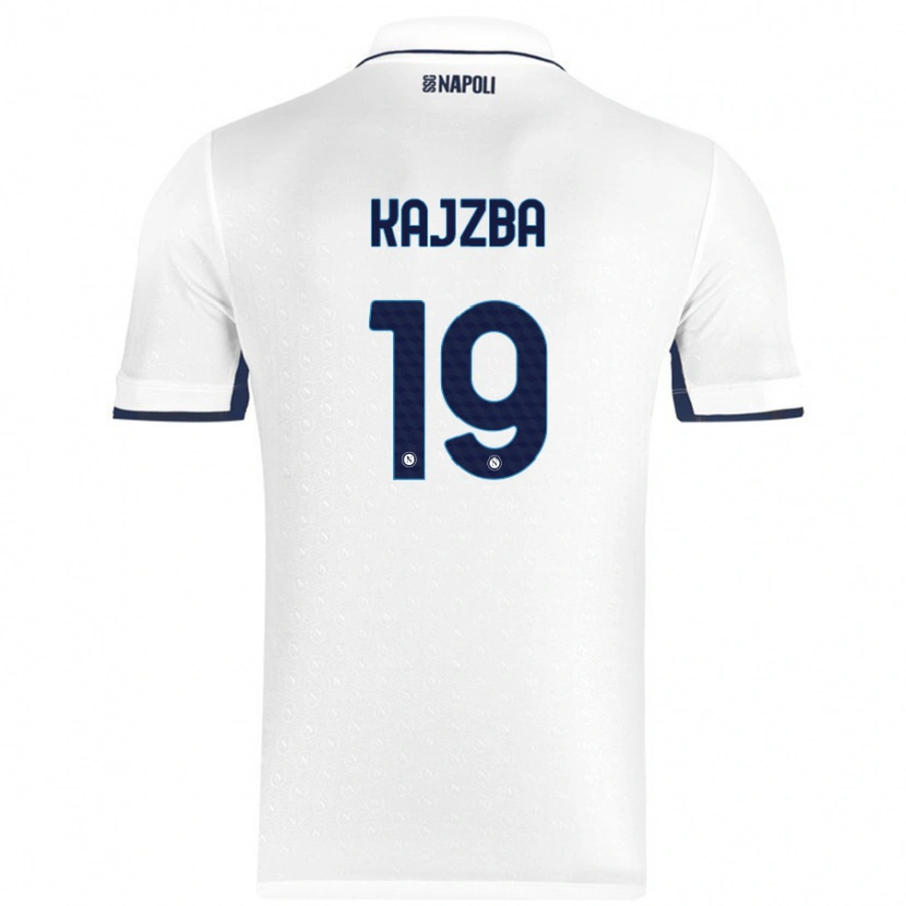 Danxen Heren Nina Kajzba #19 Wit Koningsblauw Uitshirt Uittenue 2024/25 T-Shirt