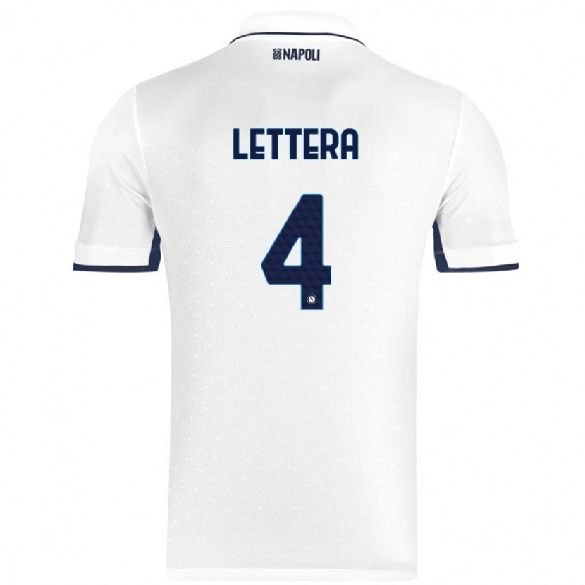 Danxen Heren Alessio Lettera #4 Wit Koningsblauw Uitshirt Uittenue 2024/25 T-Shirt