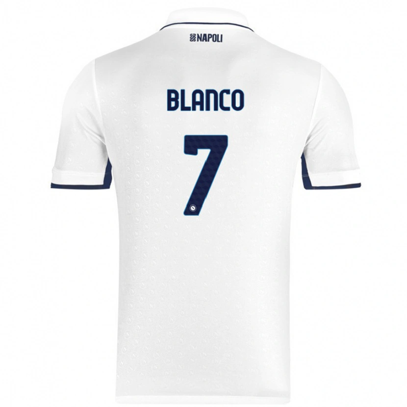 Danxen Heren Gimena Blanco #7 Wit Koningsblauw Uitshirt Uittenue 2024/25 T-Shirt