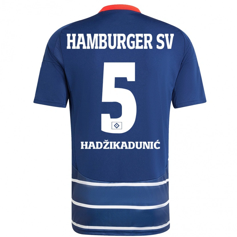 Danxen Heren Dennis Hadzikadunic #5 Donkerblauw Uitshirt Uittenue 2024/25 T-Shirt