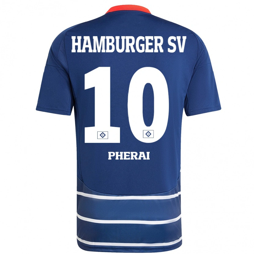 Danxen Heren Immanuel Pherai #10 Donkerblauw Uitshirt Uittenue 2024/25 T-Shirt