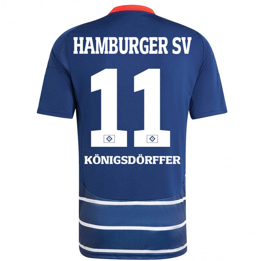 Danxen Heren Ransford Königsdörffer #11 Donkerblauw Uitshirt Uittenue 2024/25 T-Shirt