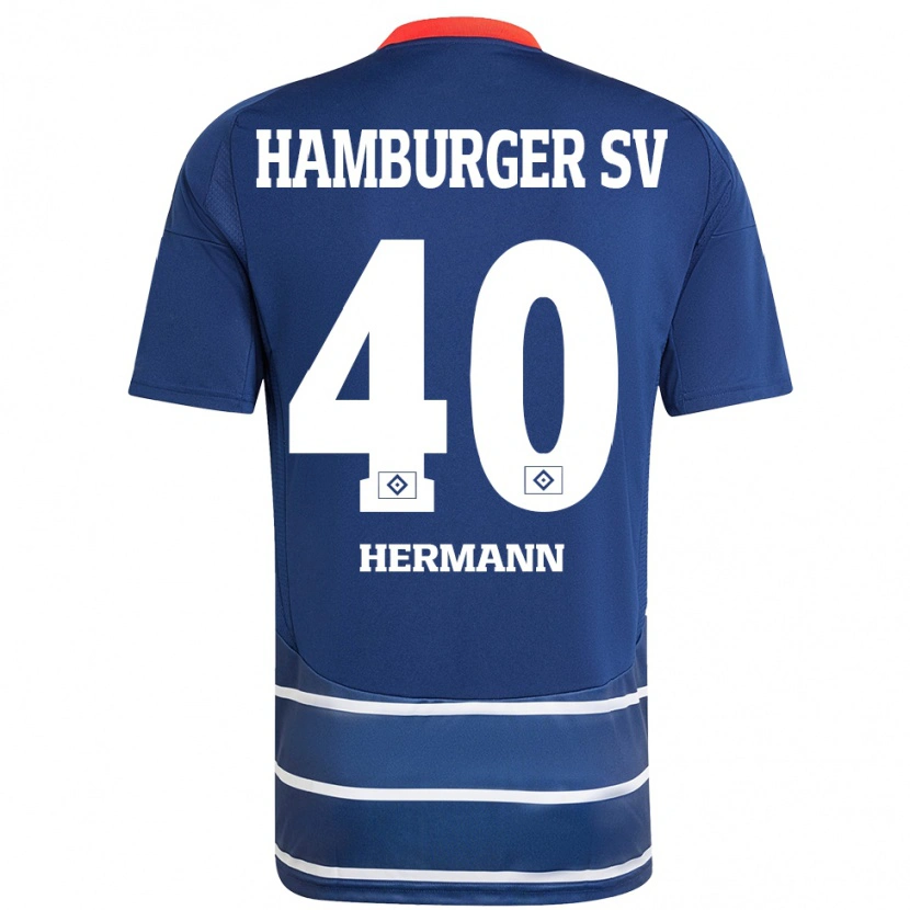 Danxen Heren Hannes Hermann #40 Donkerblauw Uitshirt Uittenue 2024/25 T-Shirt