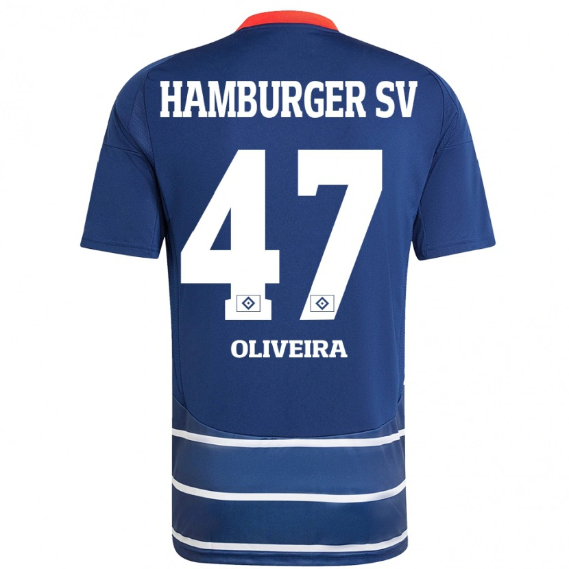 Danxen Heren Nicolas Oliveira #47 Donkerblauw Uitshirt Uittenue 2024/25 T-Shirt