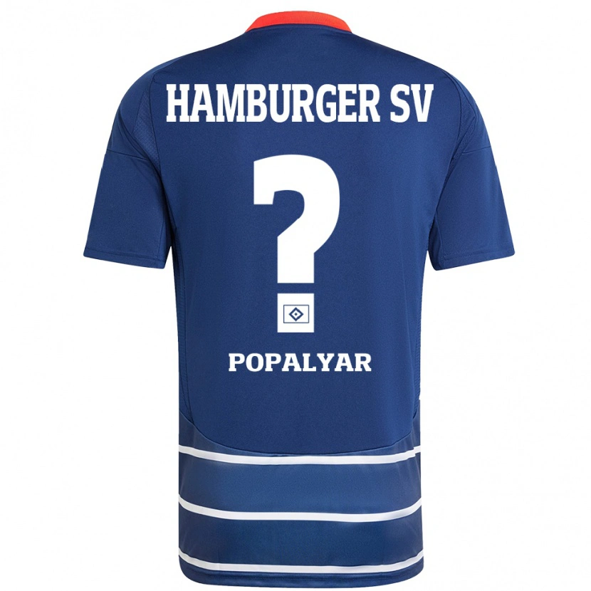 Danxen Heren Omer Popalyar #0 Donkerblauw Uitshirt Uittenue 2024/25 T-Shirt