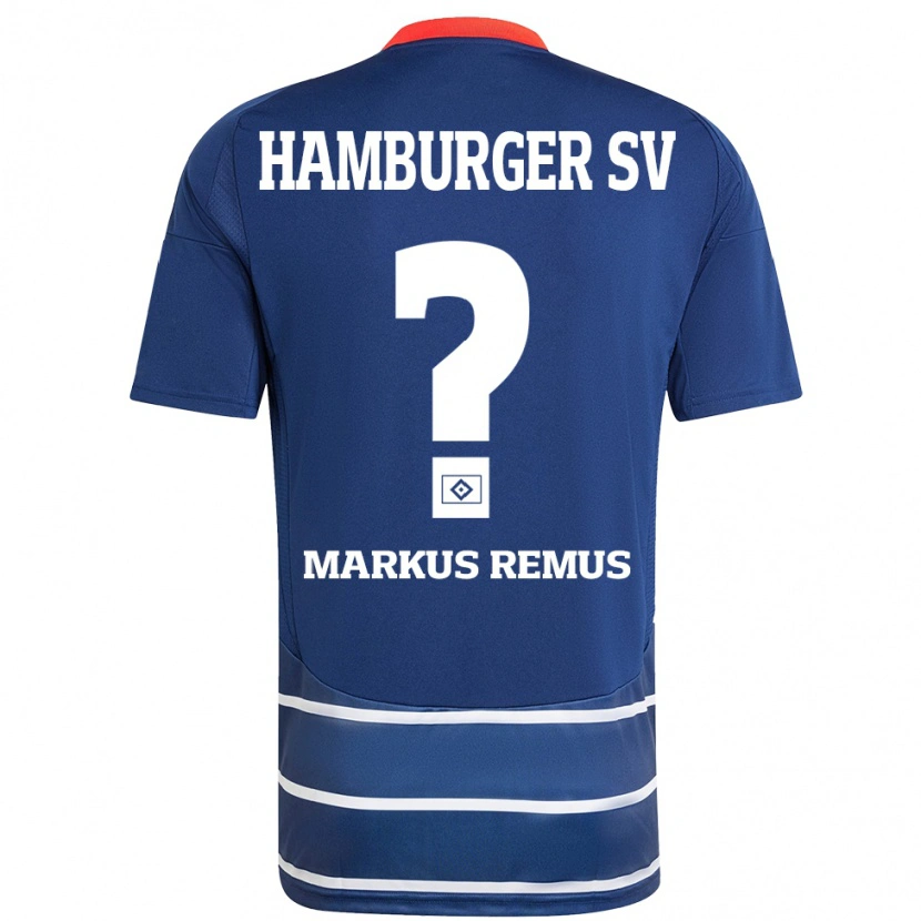 Danxen Heren Markus Remus #0 Donkerblauw Uitshirt Uittenue 2024/25 T-Shirt