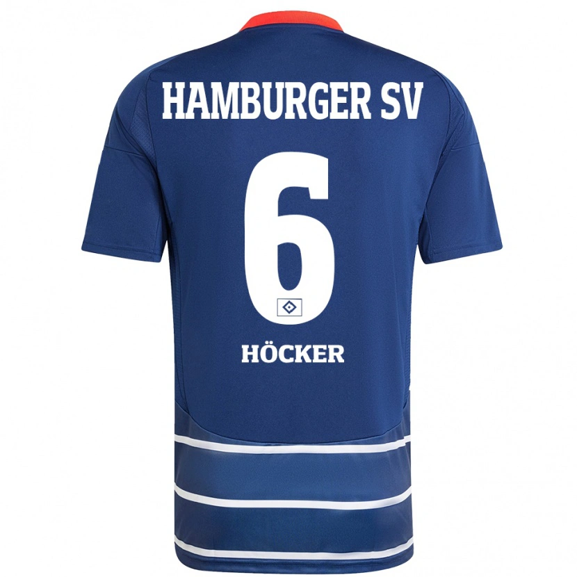 Danxen Heren Tiziano Höcker #6 Donkerblauw Uitshirt Uittenue 2024/25 T-Shirt