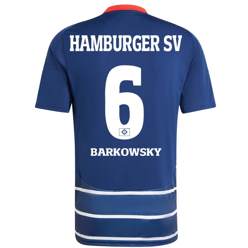 Danxen Heren Finn Barkowsky #6 Donkerblauw Uitshirt Uittenue 2024/25 T-Shirt