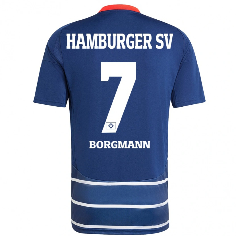 Danxen Heren Marcus Borgmann #7 Donkerblauw Uitshirt Uittenue 2024/25 T-Shirt