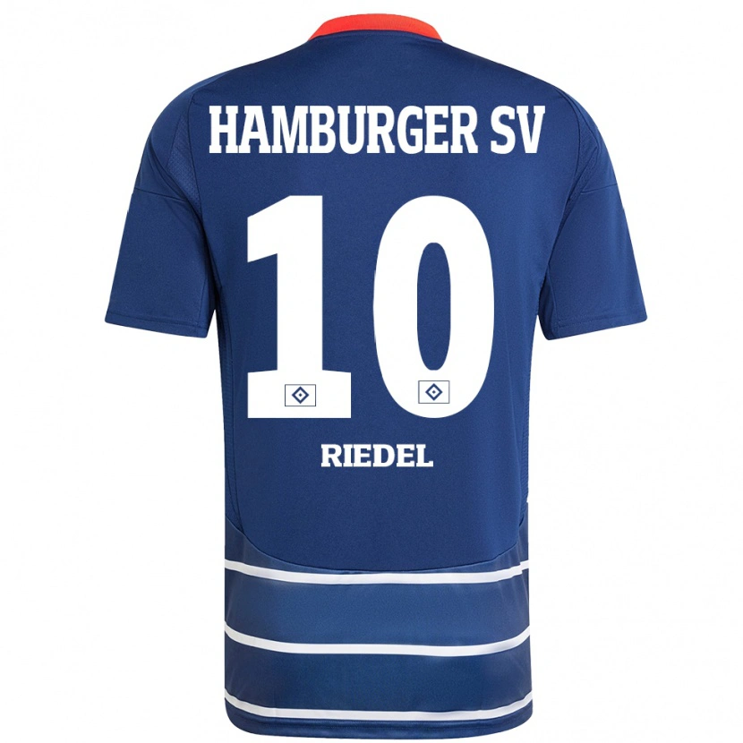 Danxen Heren Arnaud Riedel #10 Donkerblauw Uitshirt Uittenue 2024/25 T-Shirt