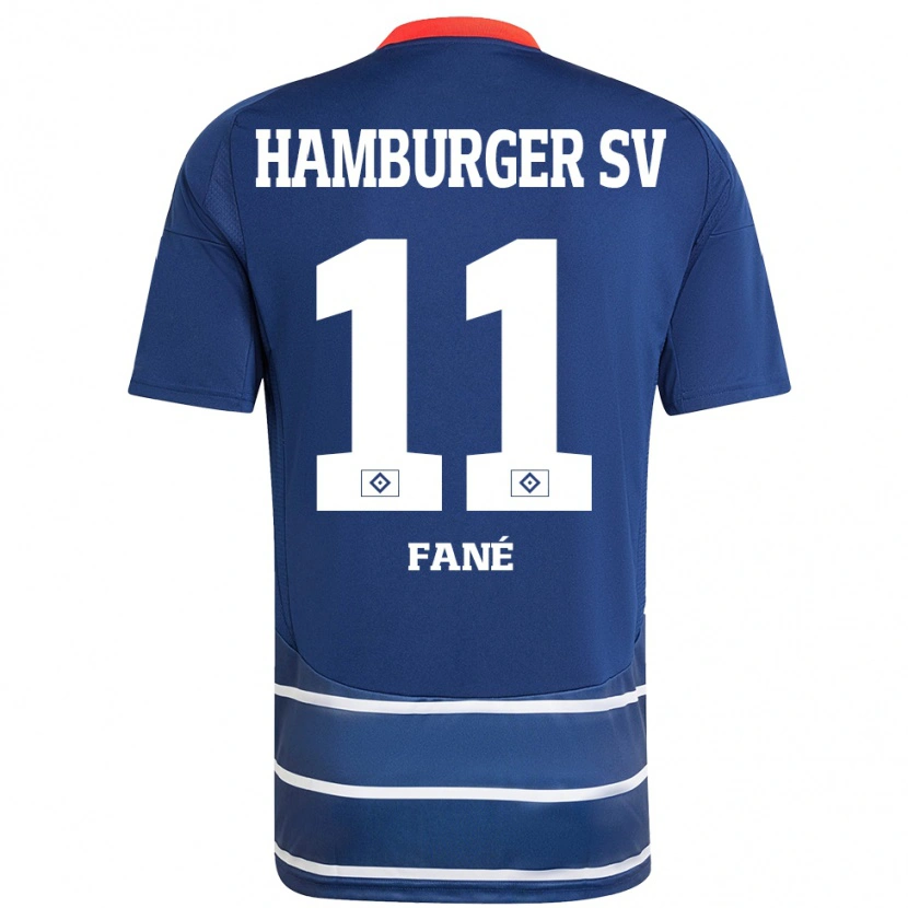 Danxen Heren Sidi Fané #11 Donkerblauw Uitshirt Uittenue 2024/25 T-Shirt