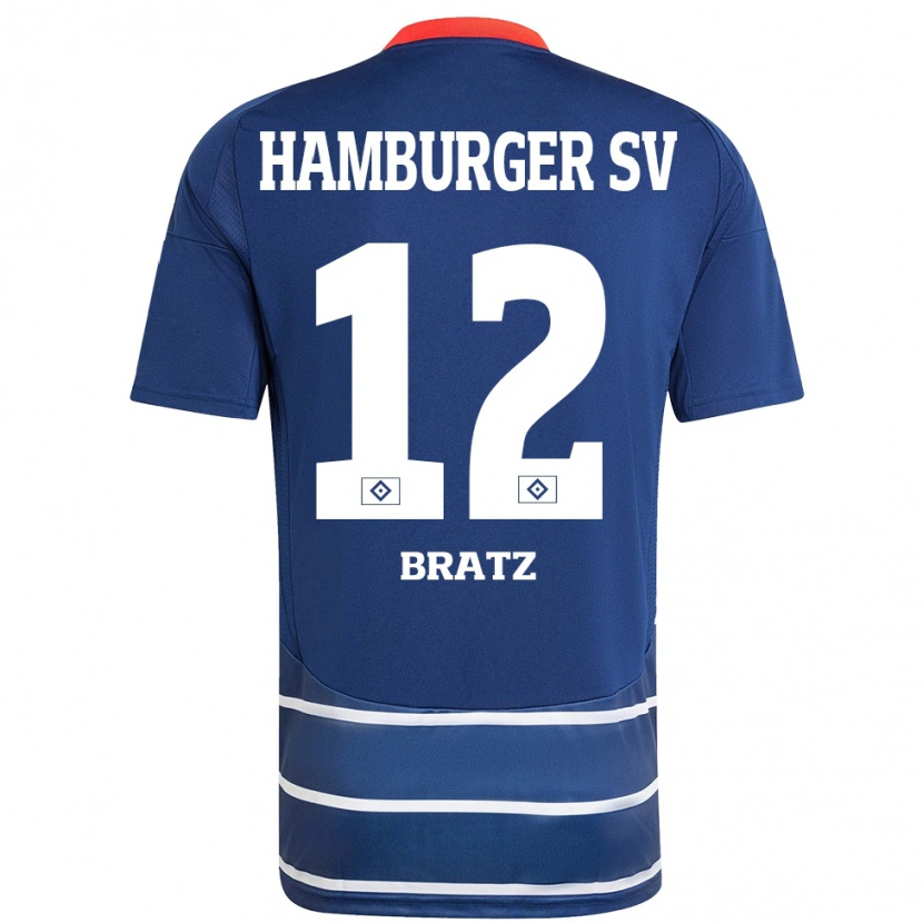 Danxen Heren Julian Brätz #12 Donkerblauw Uitshirt Uittenue 2024/25 T-Shirt