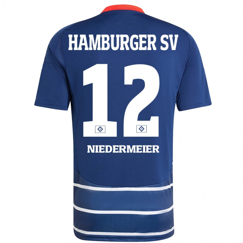 Danxen Heren Philipp Niedermeier #12 Donkerblauw Uitshirt Uittenue 2024/25 T-Shirt