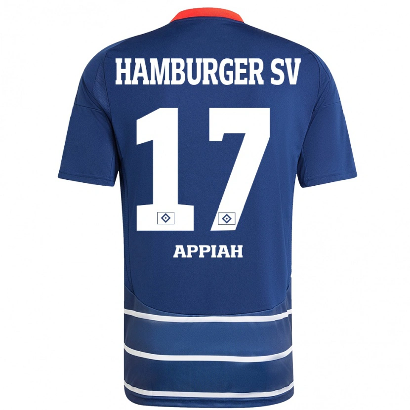 Danxen Heren Emmanuel Appiah #17 Donkerblauw Uitshirt Uittenue 2024/25 T-Shirt