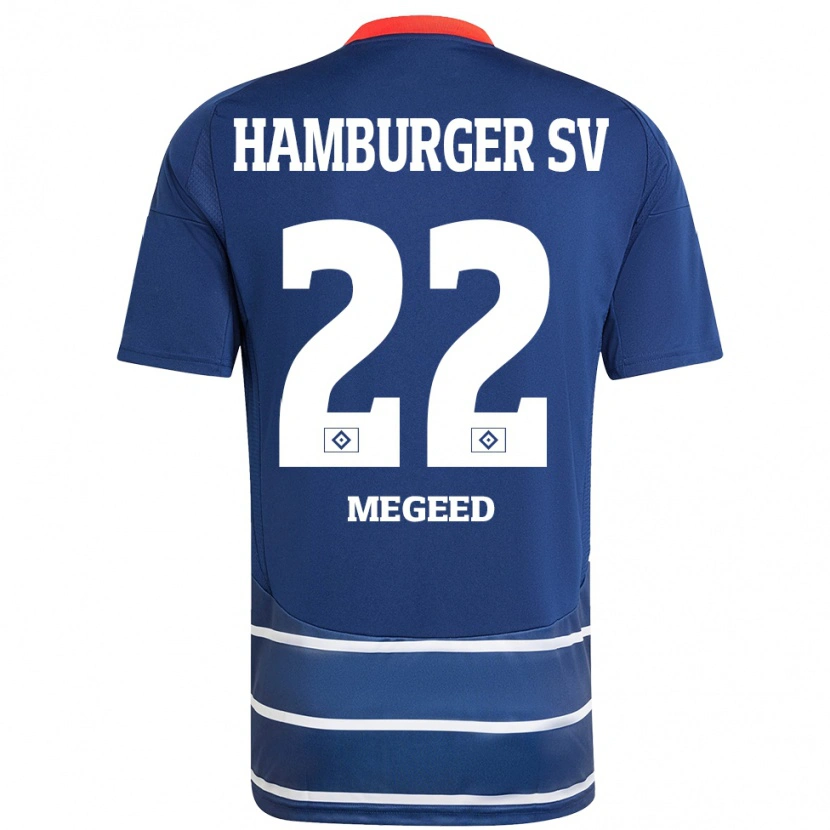 Danxen Heren Omar Megeed #22 Donkerblauw Uitshirt Uittenue 2024/25 T-Shirt