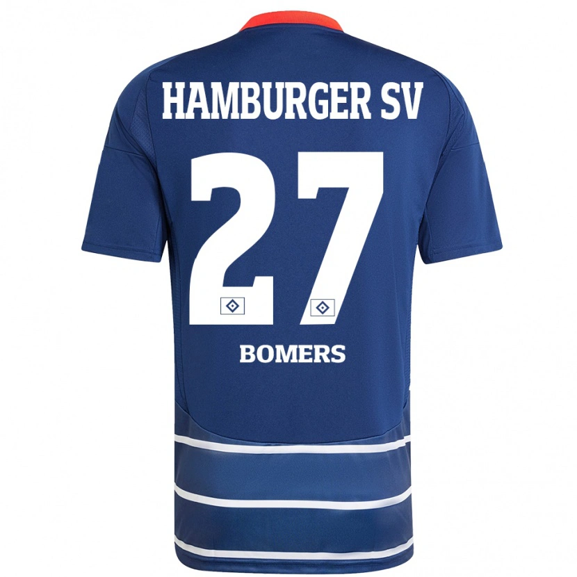 Danxen Heren Henrik Bomers #27 Donkerblauw Uitshirt Uittenue 2024/25 T-Shirt