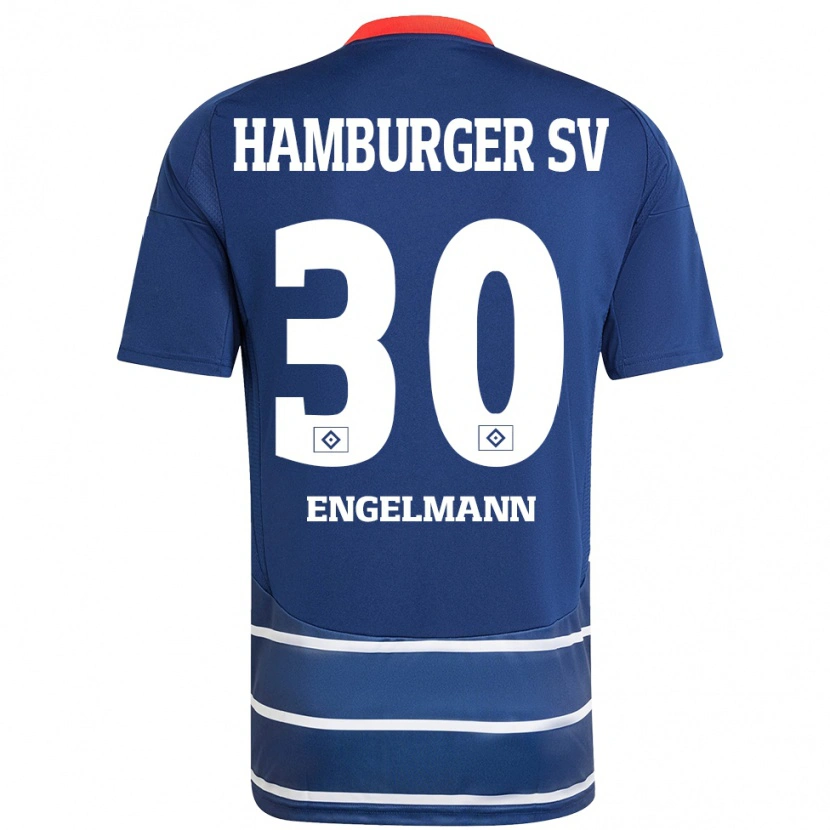 Danxen Heren Timon Engelmann #30 Donkerblauw Uitshirt Uittenue 2024/25 T-Shirt