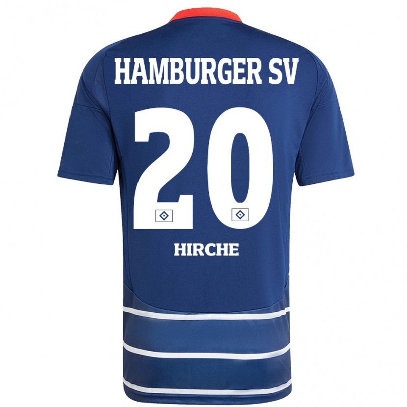 Danxen Heren Emilia Hirche #20 Donkerblauw Uitshirt Uittenue 2024/25 T-Shirt