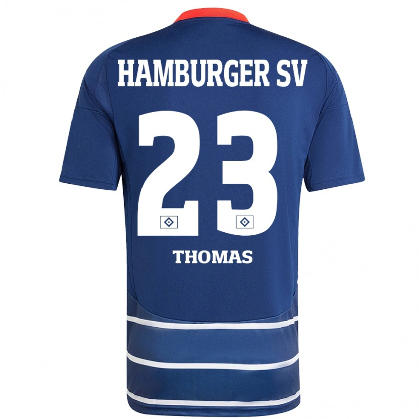 Danxen Heren Aaliyah-Miléne Thomas #23 Donkerblauw Uitshirt Uittenue 2024/25 T-Shirt