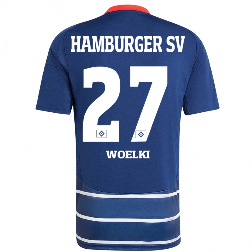 Danxen Heren Amelie Woelki #27 Donkerblauw Uitshirt Uittenue 2024/25 T-Shirt