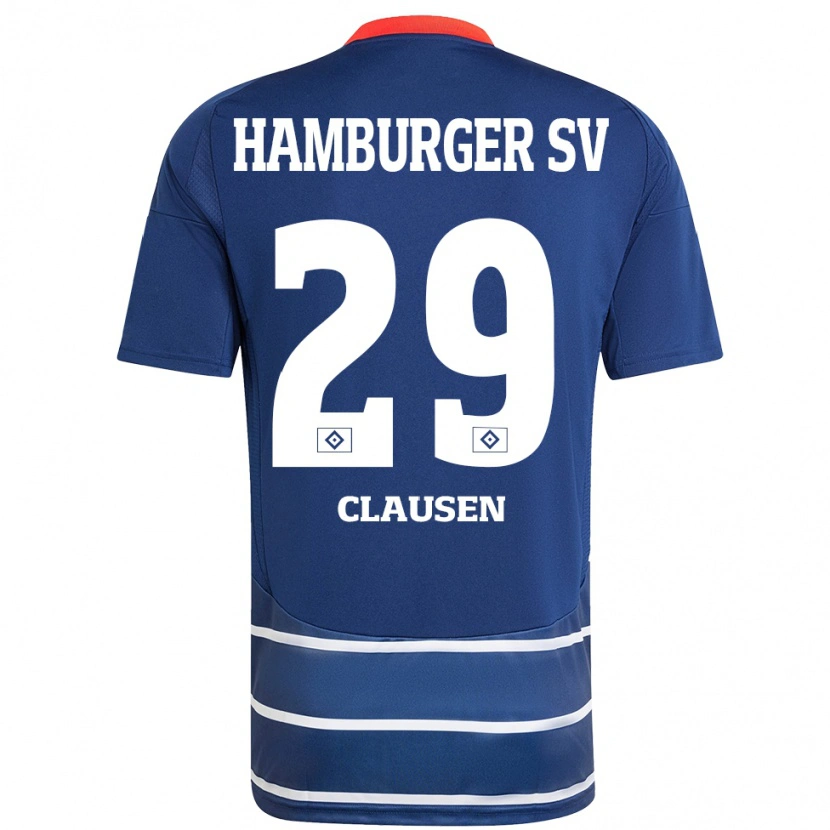 Danxen Heren Lina Clausen #29 Donkerblauw Uitshirt Uittenue 2024/25 T-Shirt