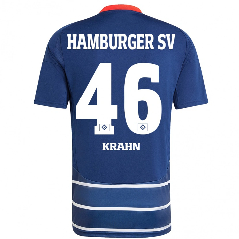 Danxen Heren Elijah Krahn #46 Donkerblauw Uitshirt Uittenue 2024/25 T-Shirt