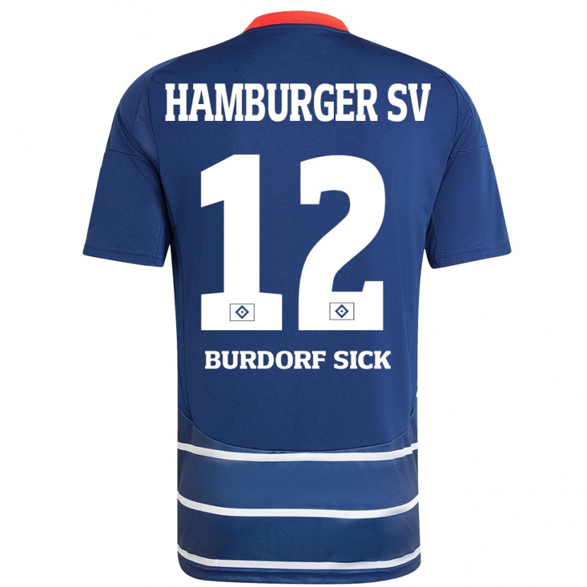 Danxen Heren Emma Burdorf-Sick #12 Donkerblauw Uitshirt Uittenue 2024/25 T-Shirt