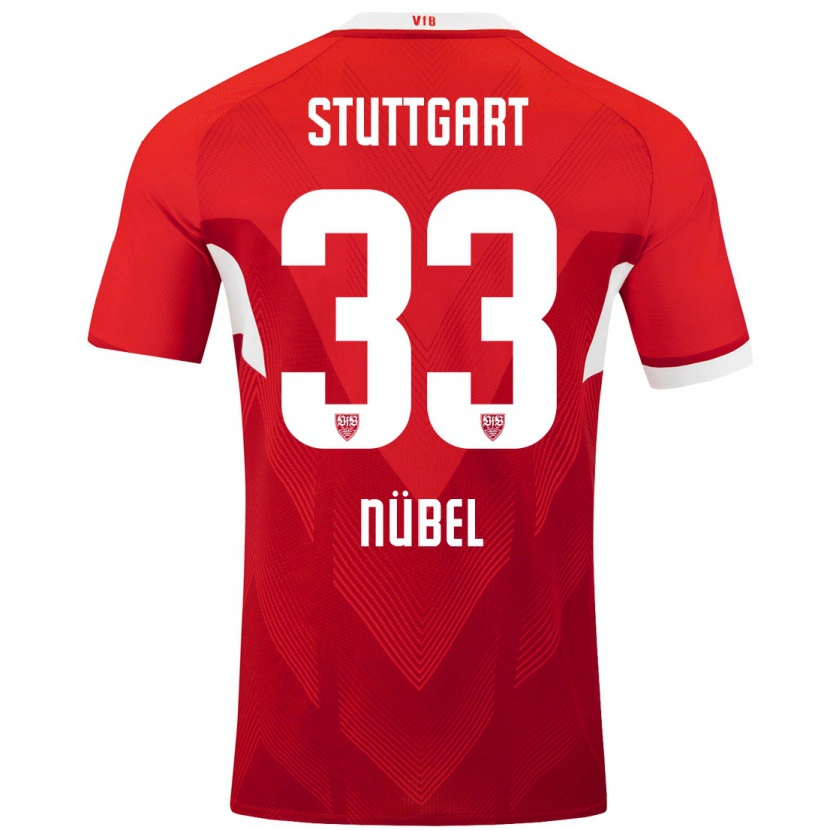 Danxen Heren Alexander Nübel #33 Rood Wit Uitshirt Uittenue 2024/25 T-Shirt