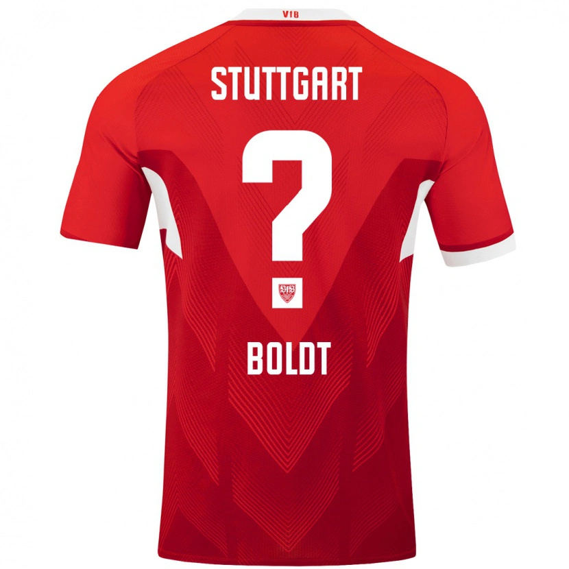 Danxen Heren Tim Boldt #0 Rood Wit Uitshirt Uittenue 2024/25 T-Shirt