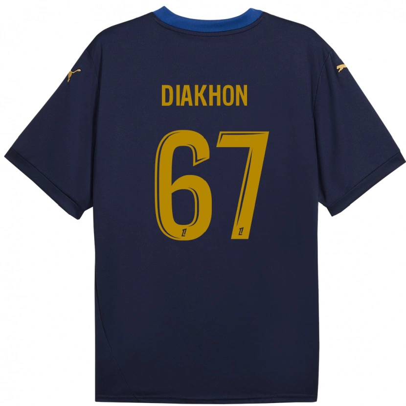 Danxen Heren Mamadou Diakhon #67 Marineblauw Goud Uitshirt Uittenue 2024/25 T-Shirt