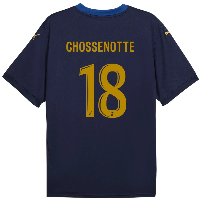 Danxen Heren Shana Chossenotte #18 Marineblauw Goud Uitshirt Uittenue 2024/25 T-Shirt