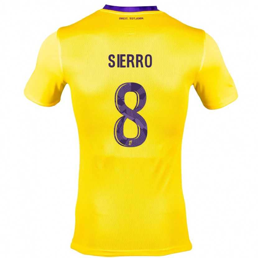 Danxen Heren Vincent Sierro #8 Geel Paars Uitshirt Uittenue 2024/25 T-Shirt