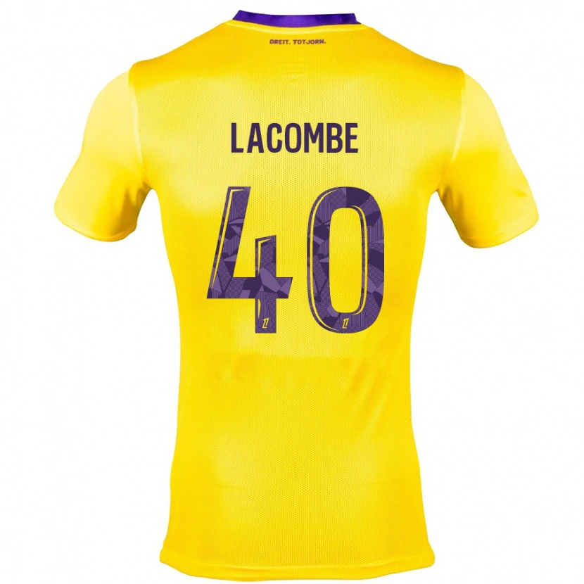 Danxen Heren Justin Lacombe #40 Geel Paars Uitshirt Uittenue 2024/25 T-Shirt