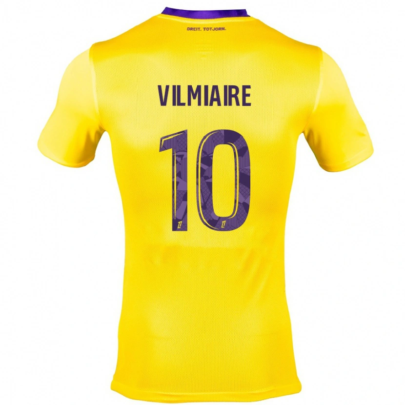 Danxen Heren Kelly Vilmiaire #10 Geel Paars Uitshirt Uittenue 2024/25 T-Shirt