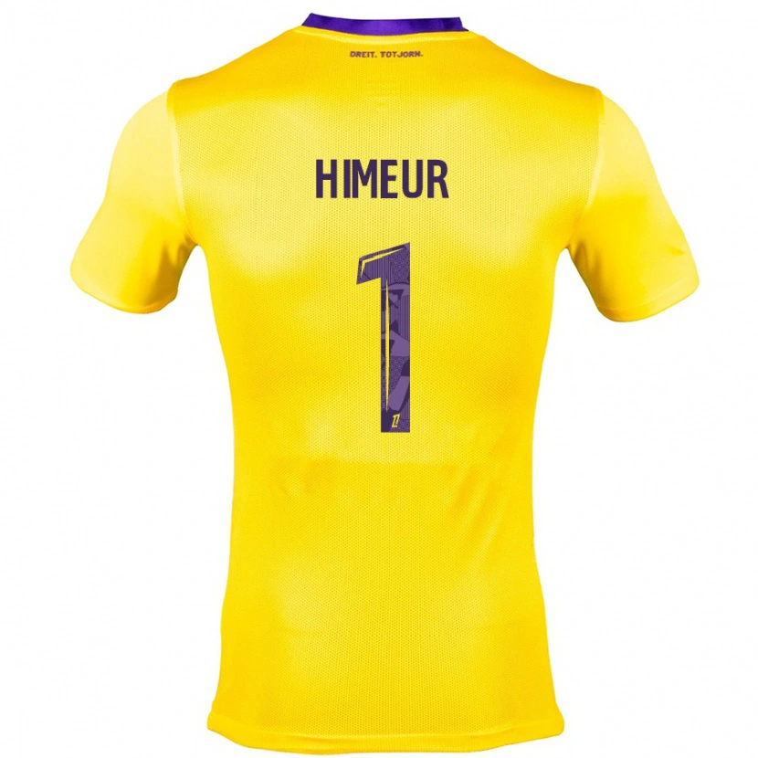 Danxen Heren Thomas Himeur #1 Geel Paars Uitshirt Uittenue 2024/25 T-Shirt