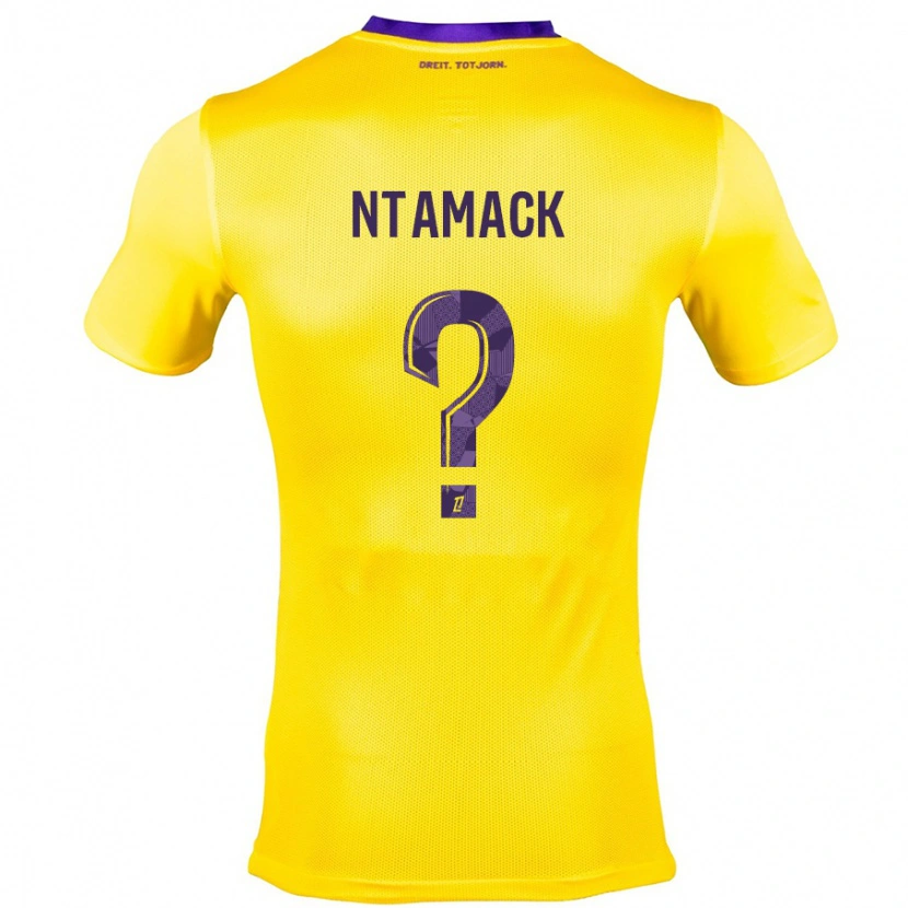 Danxen Heren Alexis Ntamack #0 Geel Paars Uitshirt Uittenue 2024/25 T-Shirt