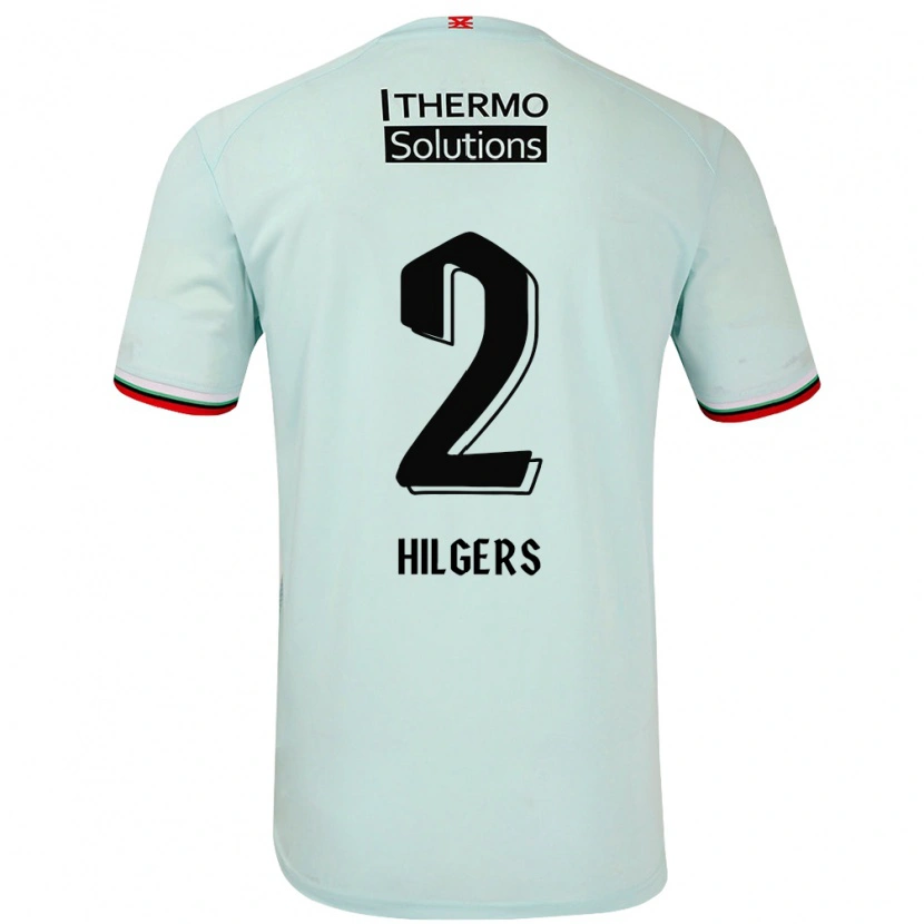 Danxen Heren Mees Hilgers #2 Lichtgroen Uitshirt Uittenue 2024/25 T-Shirt