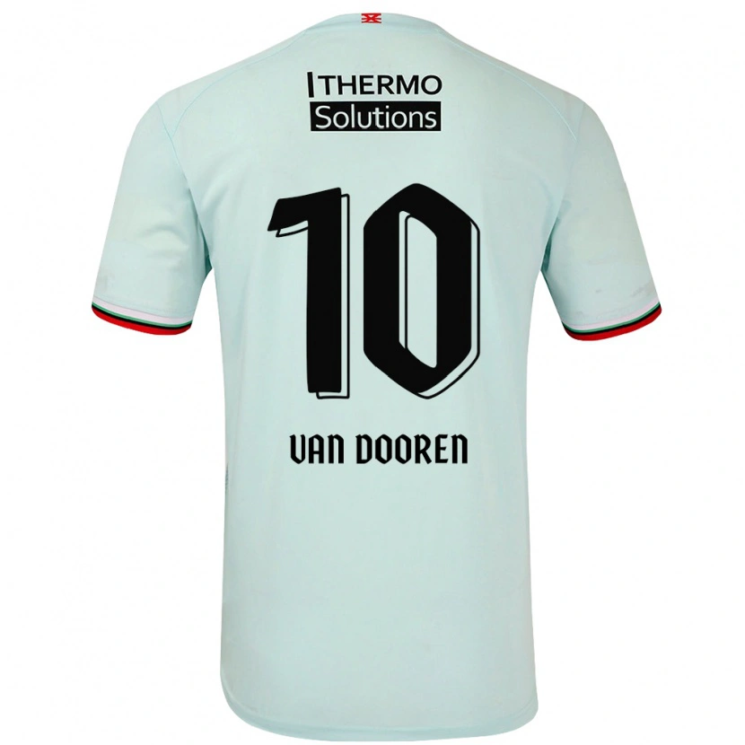 Danxen Heren Kayleigh Van Dooren #10 Lichtgroen Uitshirt Uittenue 2024/25 T-Shirt