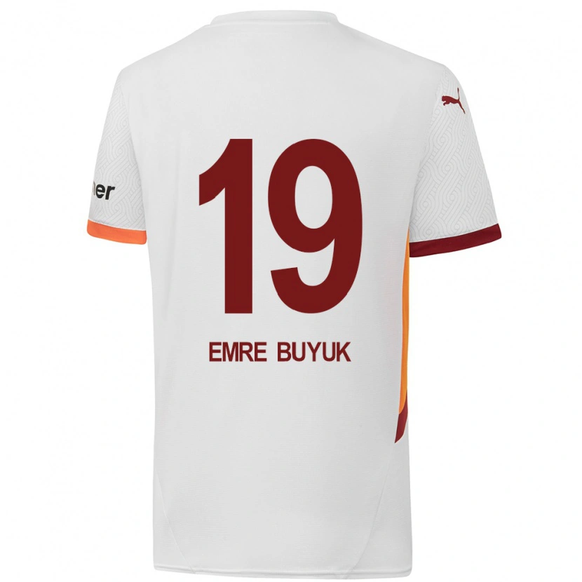 Danxen Heren Enes Emre Büyük #19 Wit Geel Rood Uitshirt Uittenue 2024/25 T-Shirt