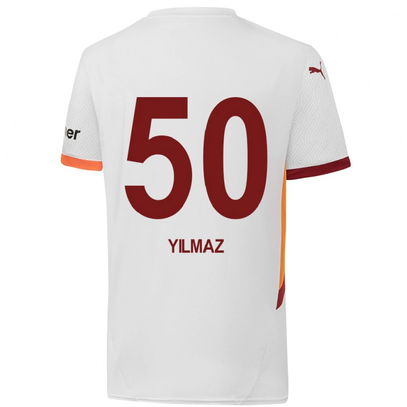 Danxen Heren Jankat Yılmaz #50 Wit Geel Rood Uitshirt Uittenue 2024/25 T-Shirt