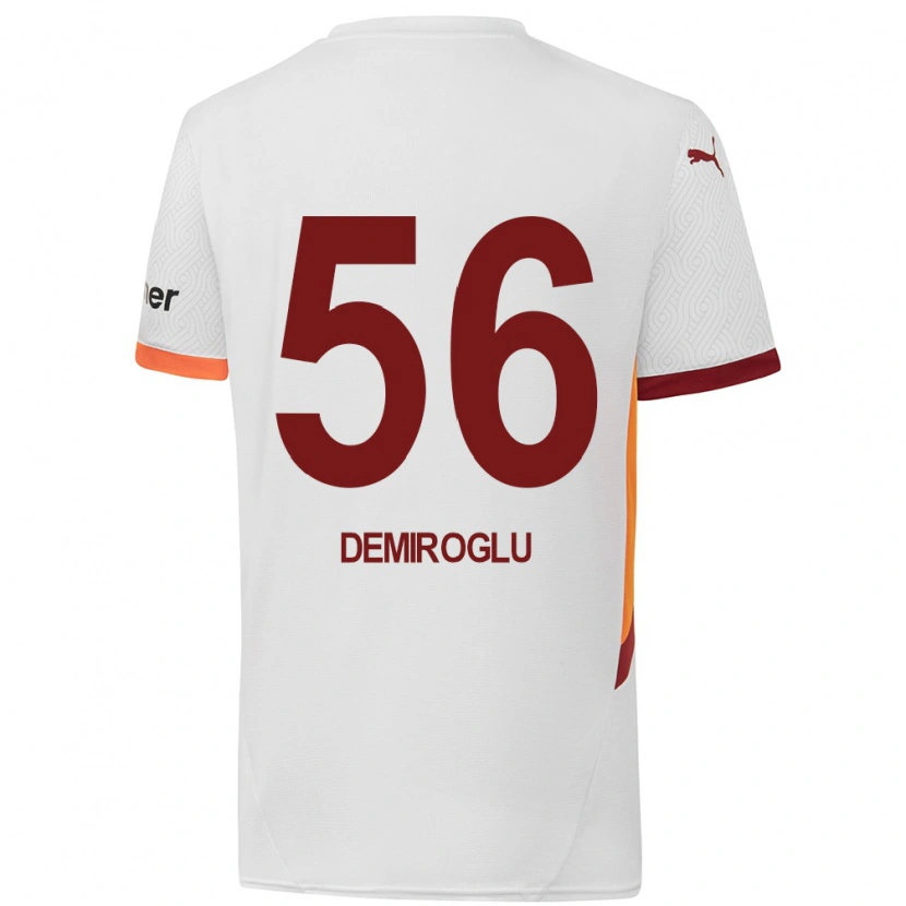 Danxen Heren Baran Demiroğlu #56 Wit Geel Rood Uitshirt Uittenue 2024/25 T-Shirt