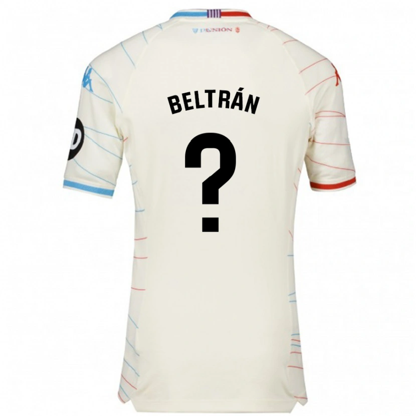 Danxen Heren Marco Beltrán #0 Wit Rood Blauw Uitshirt Uittenue 2024/25 T-Shirt