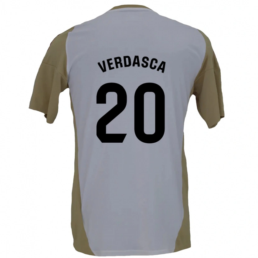 Danxen Heren Diogo Verdasca #20 Bruin Wit Uitshirt Uittenue 2024/25 T-Shirt