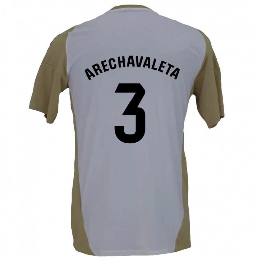 Danxen Heren Jorge Arechavaleta #3 Bruin Wit Uitshirt Uittenue 2024/25 T-Shirt