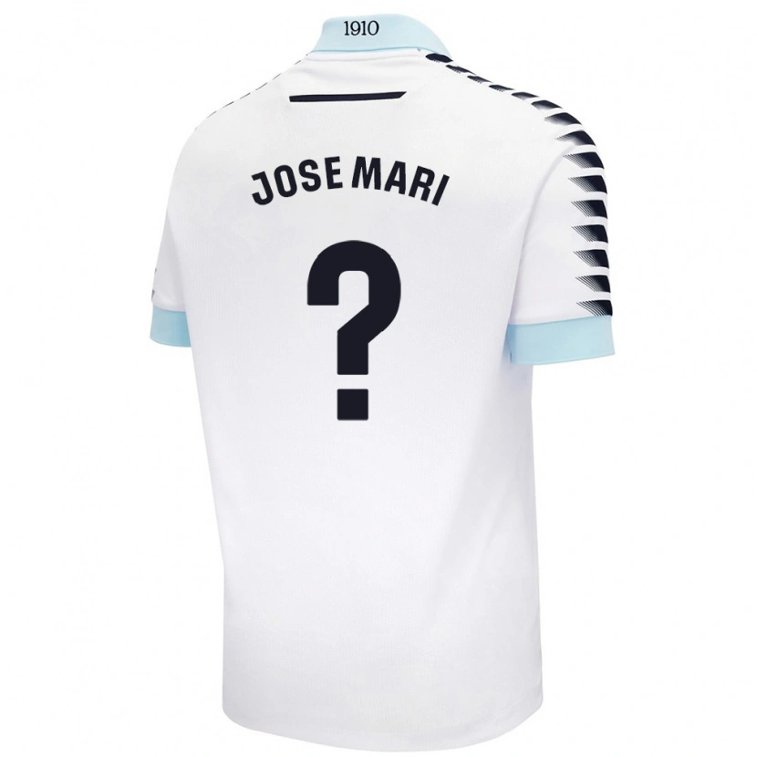 Danxen Heren José Mari #0 Wit Blauw Uitshirt Uittenue 2024/25 T-Shirt